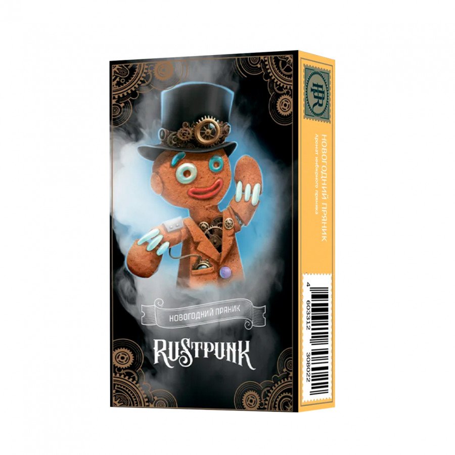 Фото и внешний вид — Табак для кальяна RUSTPUNK 40г - Новогодний Пряник (с ароматом имбирного пряника)
