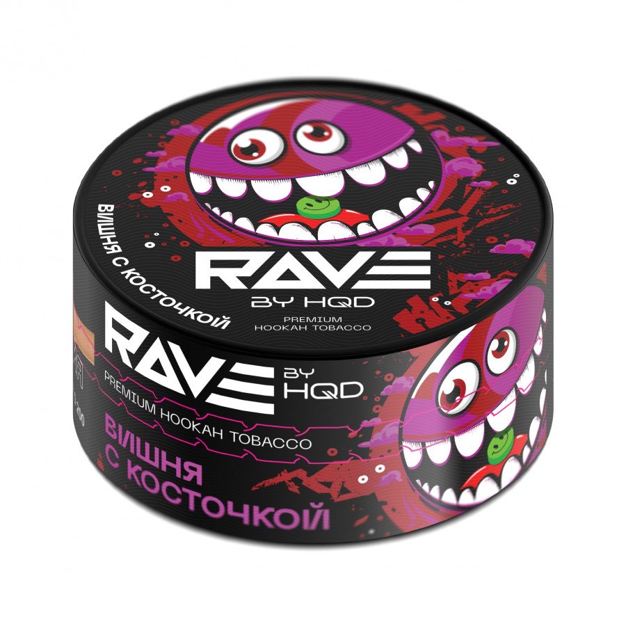 Фото и внешний вид — Табак для кальяна RAVE 25г - Вишня с косточкой