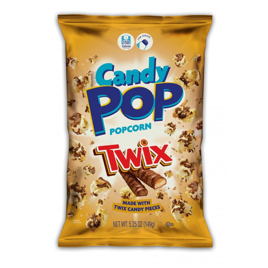 Фото и внешний вид — Попкорн Candy Pop Твикс 28г (8шт/уп)