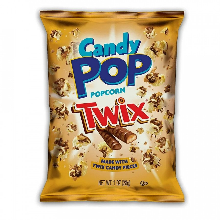 Фото и внешний вид — Попкорн Candy Pop Твикс 28г (8шт/уп)