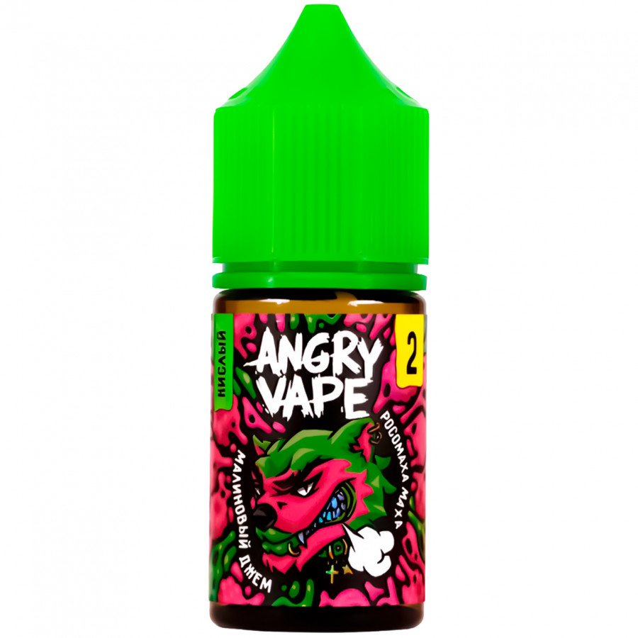 Фото и внешний вид — Жидкость ANGRY VAPE SALT - Росомаха Маха (Малиновый Джем) 30мл 20мг