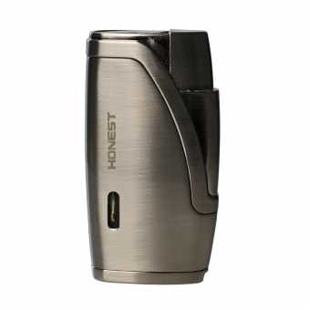 Зажигалка сигарная турбо 2 пламя LTR-7/HST171-1 пробойник в коробке