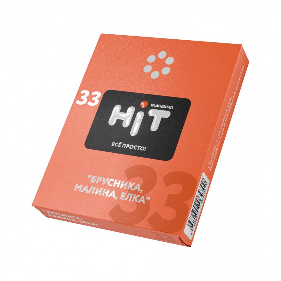 Фото и внешний вид — Табак для кальяна HiT 30г - Брусника Малина Елка