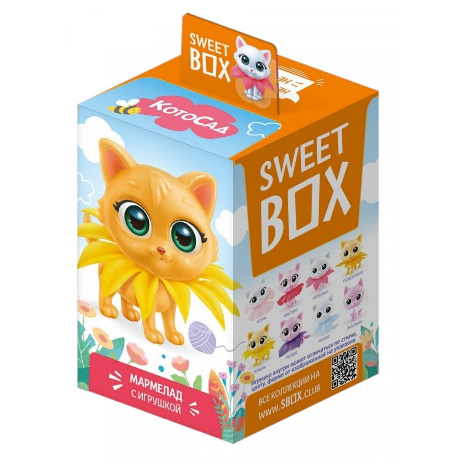 Фото и внешний вид — Мармелад Sweet Box с подарком - Котосад 10гр (10шт\уп)