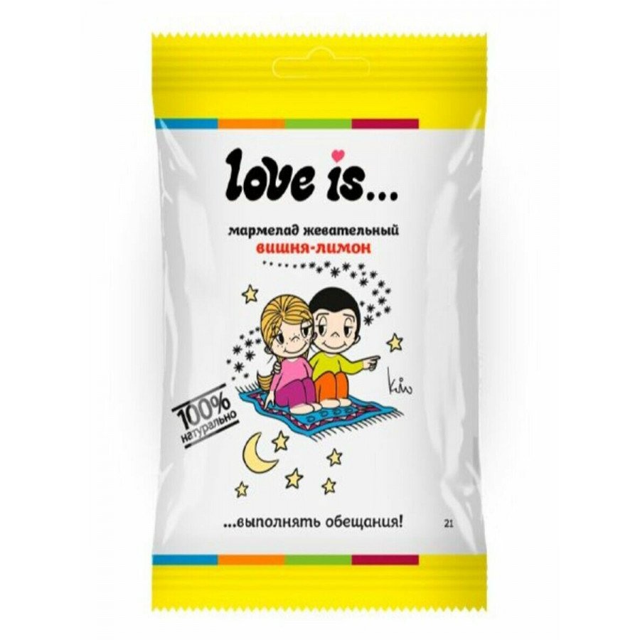 Фото и внешний вид — Мармелад LOVE IS ЖуйМиксик Вишня-Лимон 20г (20шт)*8