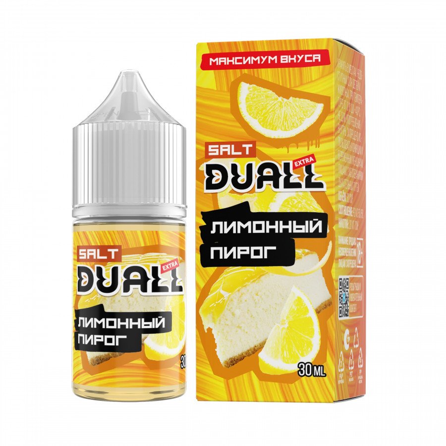 Фото и внешний вид — Жидкость DUALL EXTRA SALT - Лимонный Пирог 30мл 20мг