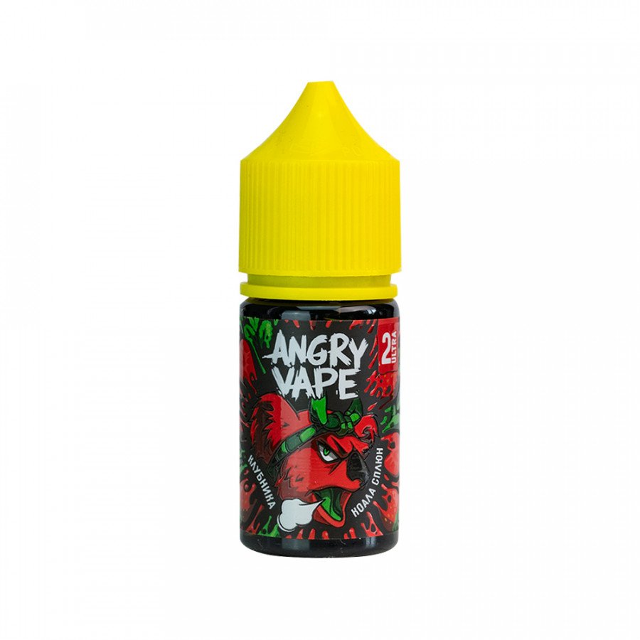 Фото и внешний вид — Жидкость ANGRY VAPE SALT - Коала Сплюн (Клубника) 30мл strong