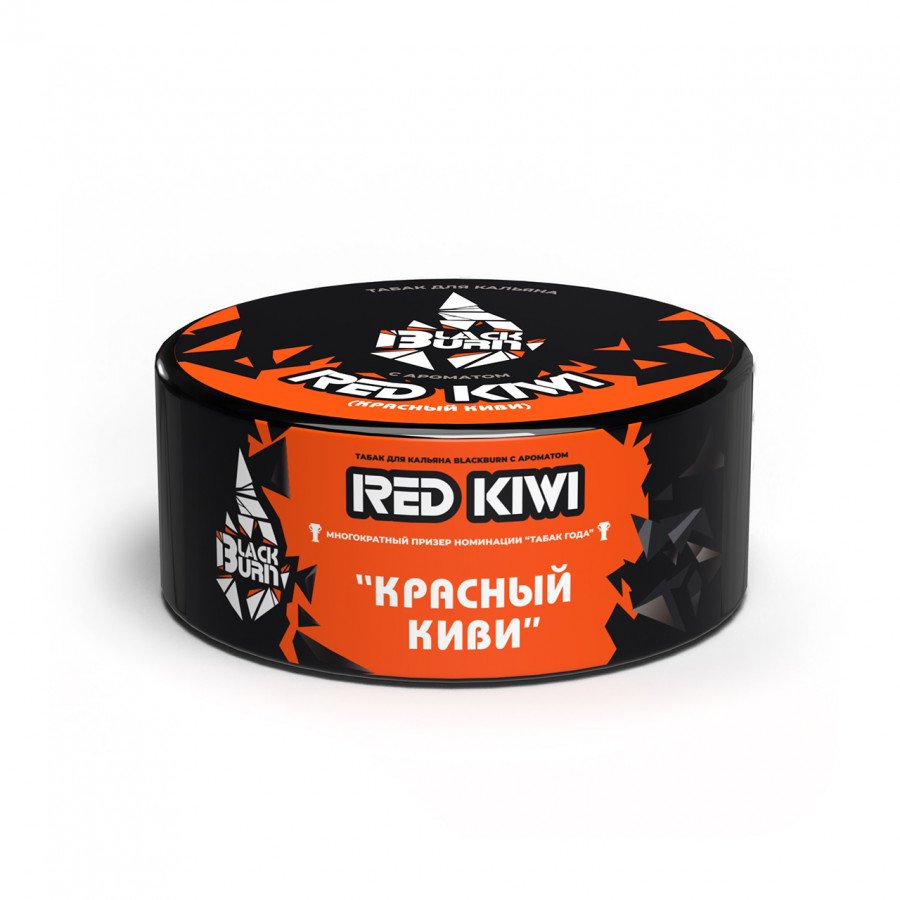 Фото и внешний вид — Табак для кальяна BURN BLACK 100гр - Red Kiwi (Красный киви)