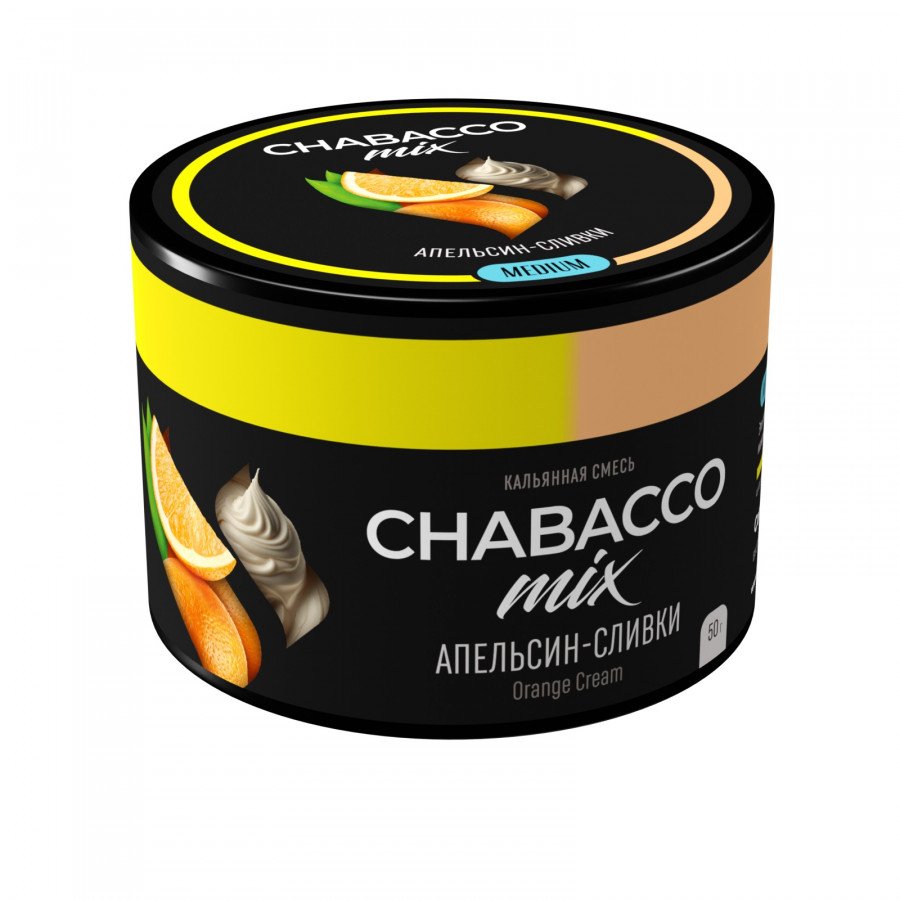 Фото и внешний вид — Смесь для кальяна Chabacco 50гр medium - Orange Cream (Апельсин Сливки)