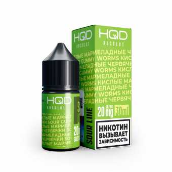 Жидкость HQD ABSOLUT (SOUR LINE) SALT - Sour Gummy Worms (Мармеладные червячки) 30мл strong
