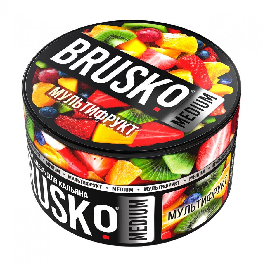 Фото и внешний вид — Смесь для кальяна BRUSKO 250г - Мультифрукт
