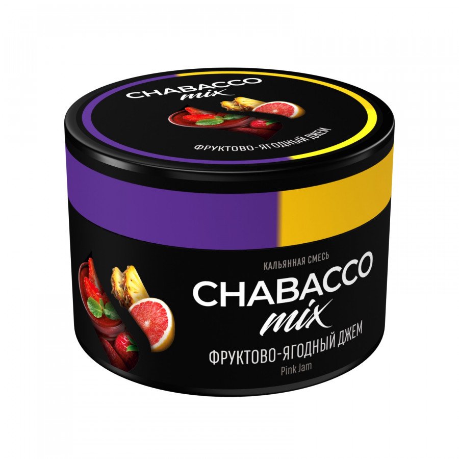 Фото и внешний вид — Смесь для кальяна Chabacco 40г medium - Pink Jam (Фруктово-ягодный джем)