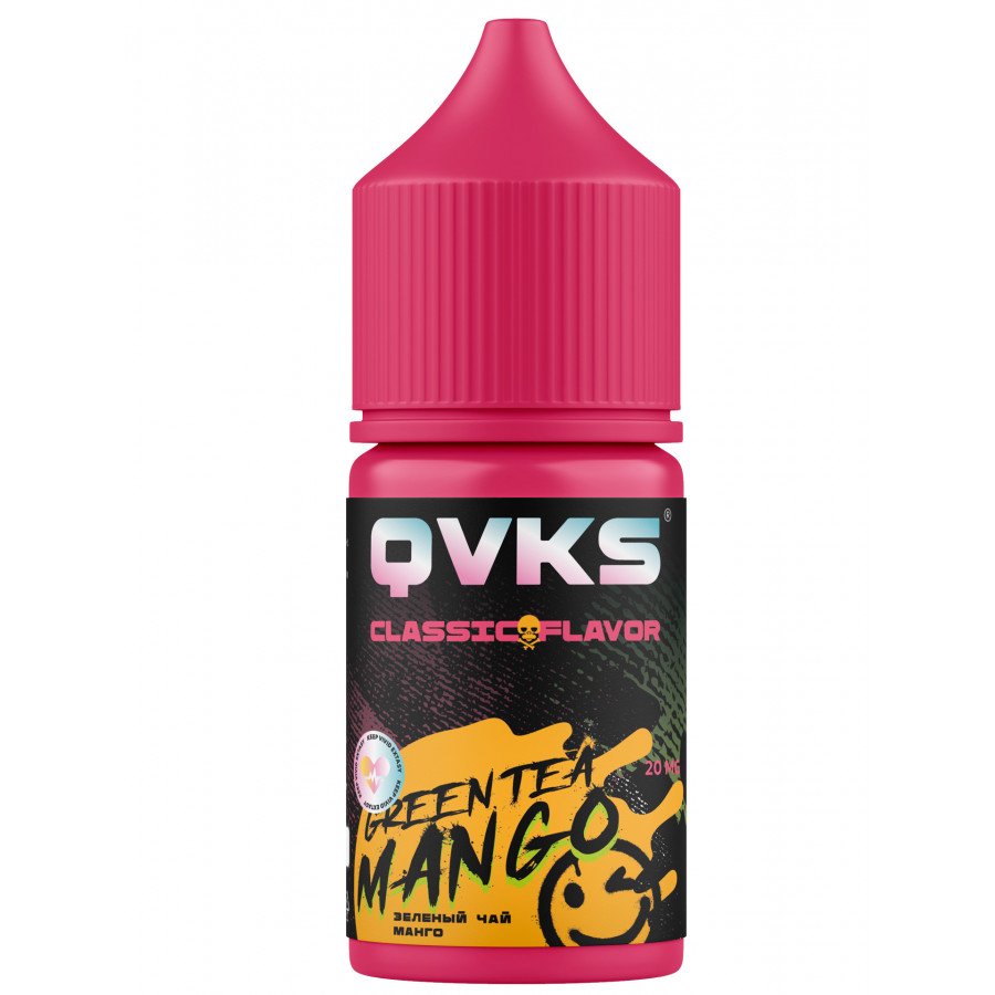 Фото и внешний вид — Жидкость QVKS Classic - Зеленый Чай с Манго 30мл strong