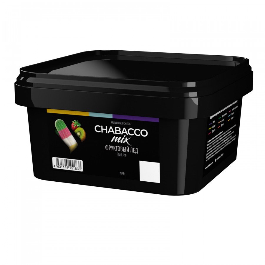 Фото и внешний вид — Смесь для кальяна Chabacco 200г medium - Fruit Ice (Фруктовый лед)