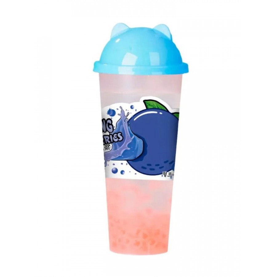 Фото и внешний вид — Напиток с шариками Хэ Лейи со вкусом черники 620мл (15шт/уп)