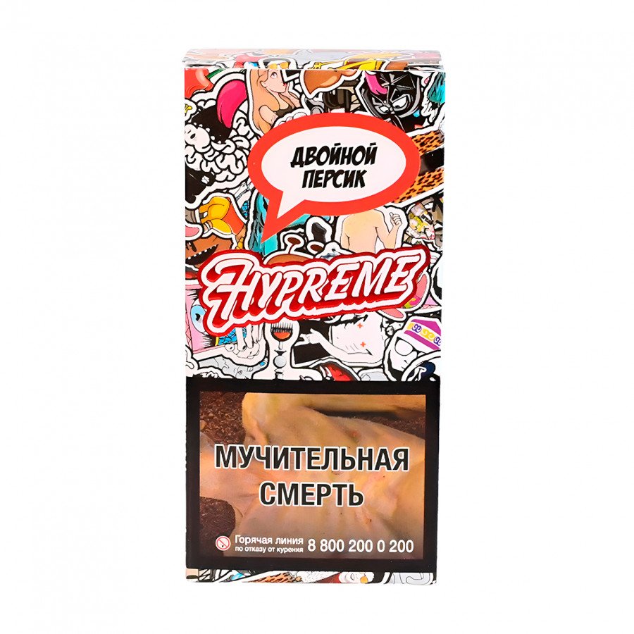 Фото и внешний вид — Табак для кальяна HYPREME RED LINE 40г - Double Peach Bitch (Персик)