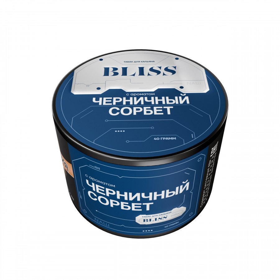 Фото и внешний вид — Табак для кальяна BLISS 40г - Черничный Сорбет
