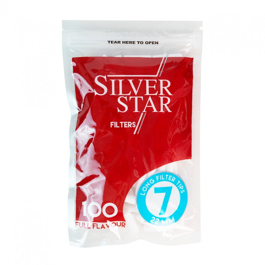 Фото и внешний вид — Фильтры сигаретные Silver Star Long 7/22мм (100шт)