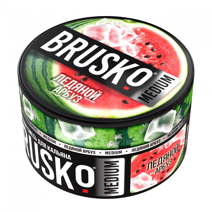 Фото и внешний вид — Смесь для кальяна BRUSKO 250г - Ледяной арбуз