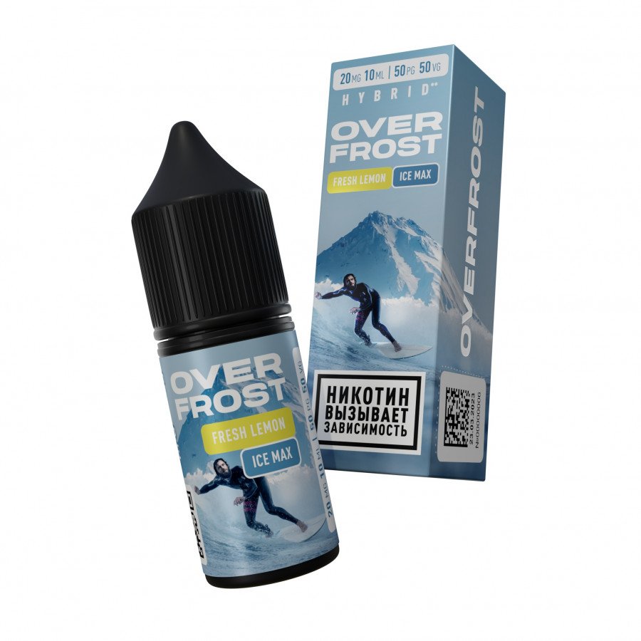 Фото и внешний вид — Жидкость OVERFROST SALT - Fresh Lemon Ice Max (Лимон Лед) 30мл strong
