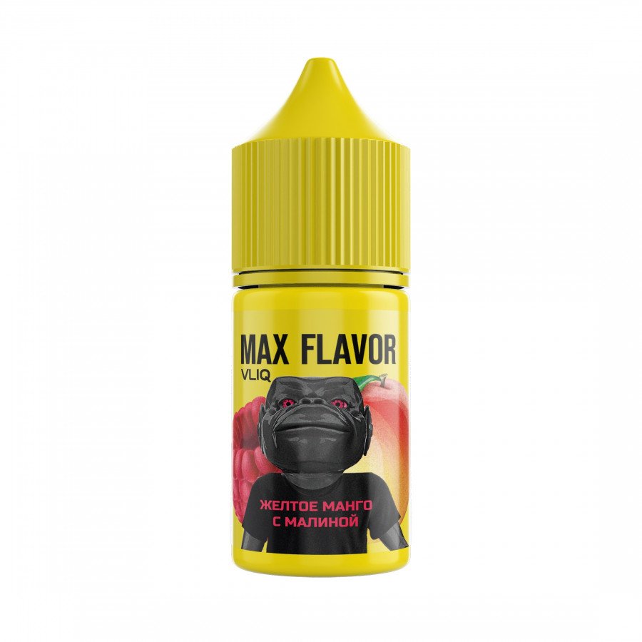 Фото и внешний вид — Жидкость VLIQ MAX FLAVOUR SALT - Желтое Манго с Малиной 27мл 0мг