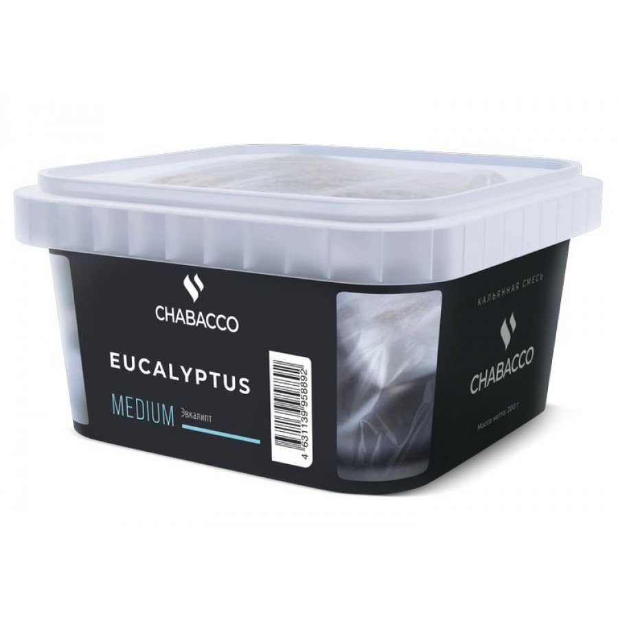 Фото и внешний вид — Смесь для кальяна Chabacco 200 гр medium - Eucalyptus (Эвкалипт)