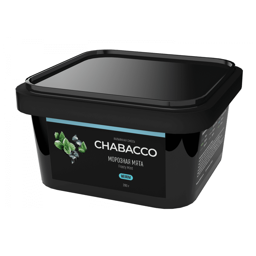 Фото и внешний вид — Смесь для кальяна Chabacco 200г medium - Frosty Mint (Морозная мята)