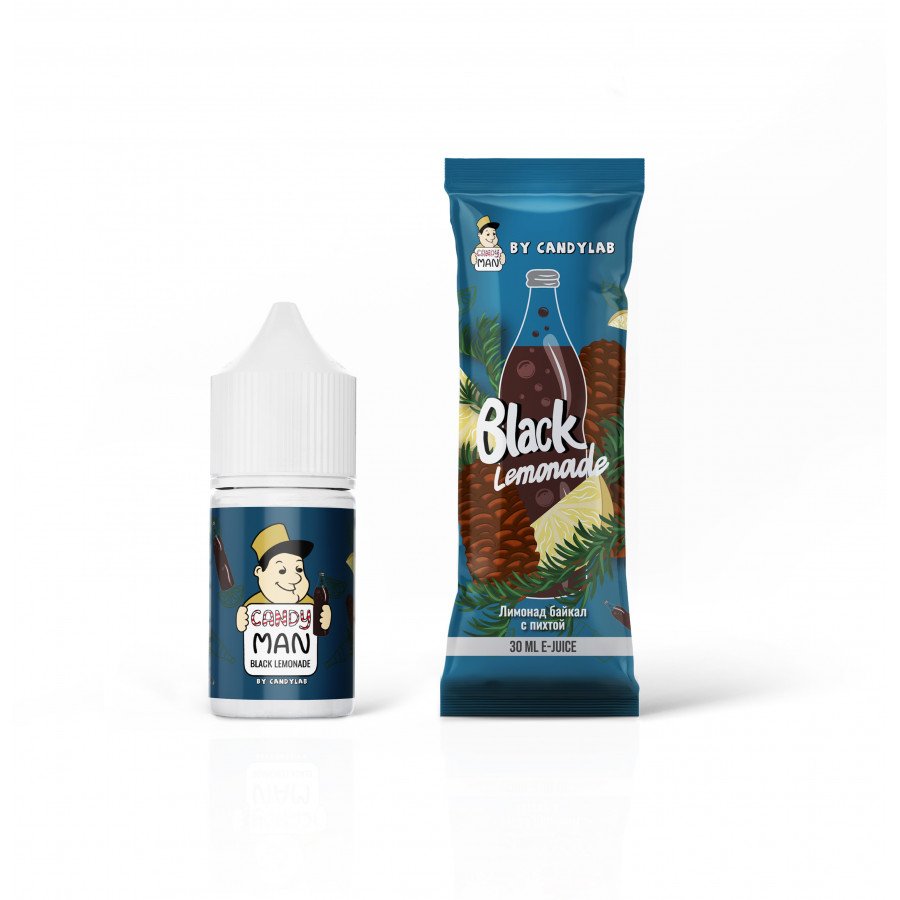 Фото и внешний вид — Жидкость CANDYMAN SALT - Black Lemonade (Лимонад байкал с пихтой) 30мл 20мг