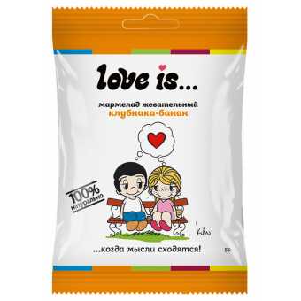 Мармелад LOVE IS ЖуйМиксик Клубника Банан 20г (20шт)*8
