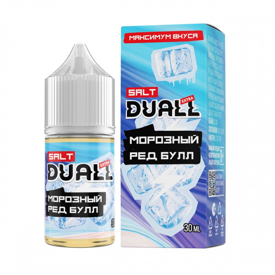 Фото и внешний вид — Жидкость DUALL EXTRA SALT - Морозный Ред Булл 30мл 20мг