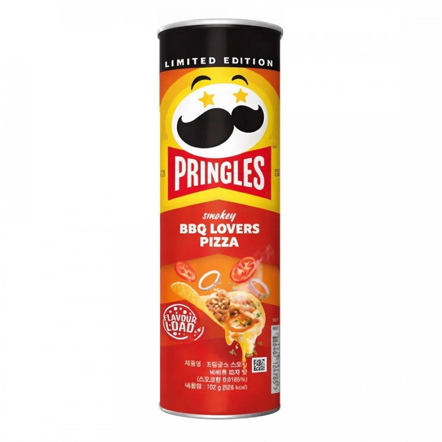 Фото и внешний вид — Pringles - BBQ Lovers Pizza 102г (12шт/уп)