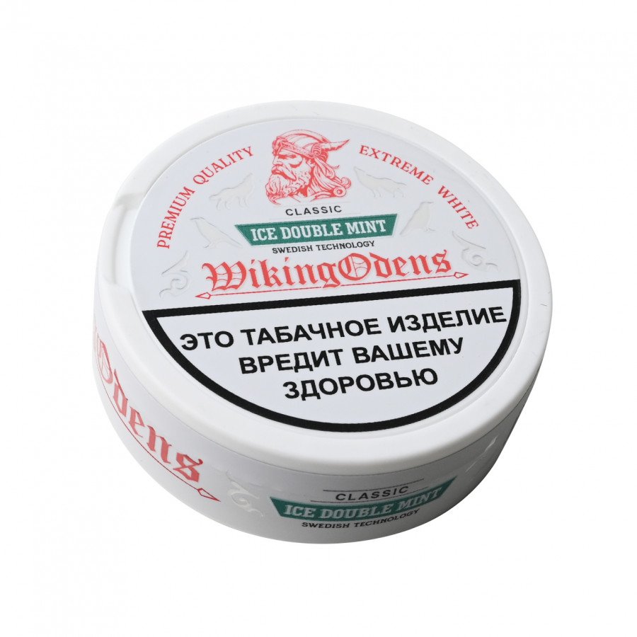 Фото и внешний вид — Табак WIKINGODENS - Ice Double Mint Strong 13г