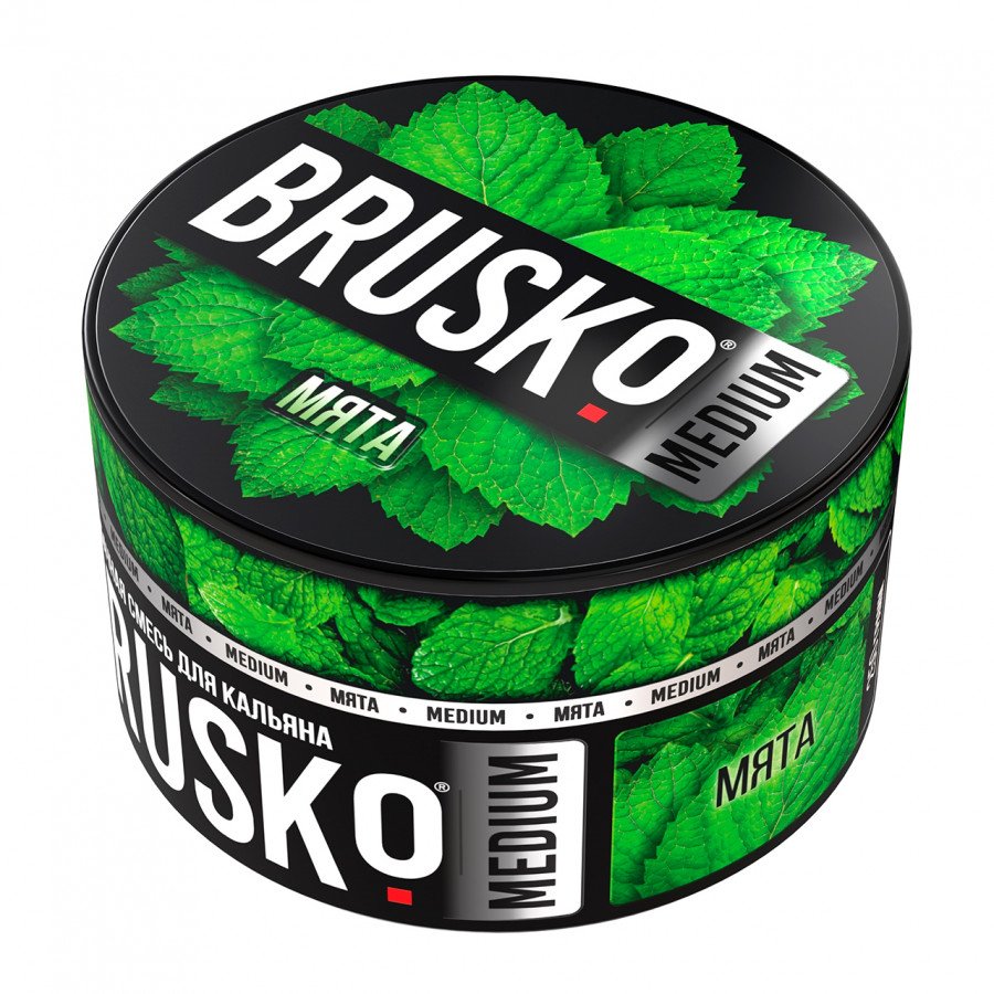 Фото и внешний вид — Смесь для кальяна BRUSKO 250г - Мята