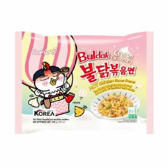 Лапша б/п со вкусом острой курицы в соусе крем-карбонара Hotchicken flavor ramen CreamCarbonara 140г