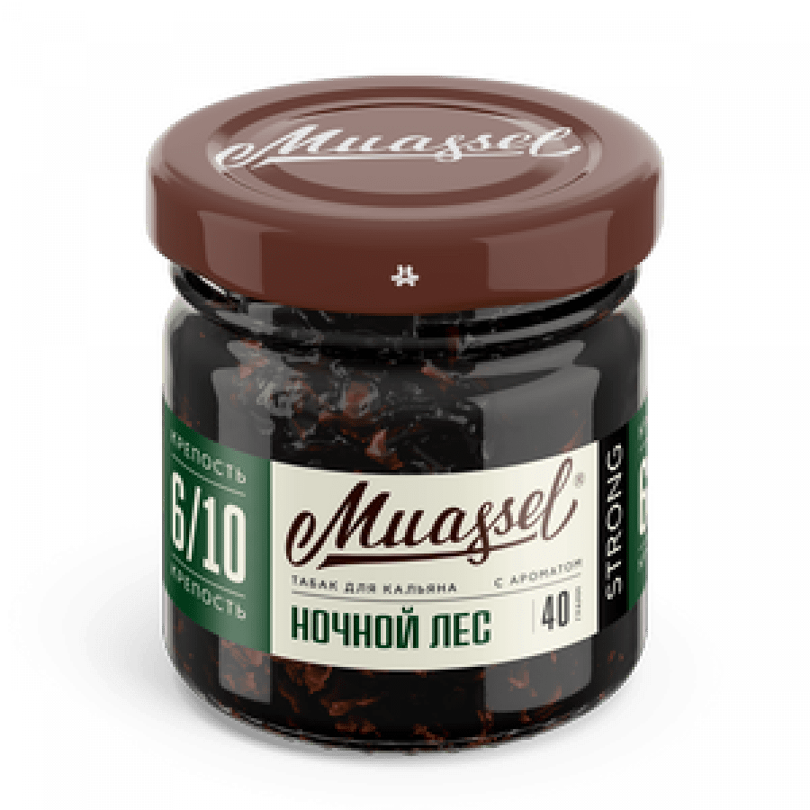 Фото и внешний вид — Табак для кальяна MUASSEL (6/10) 40гр - Ночной лес