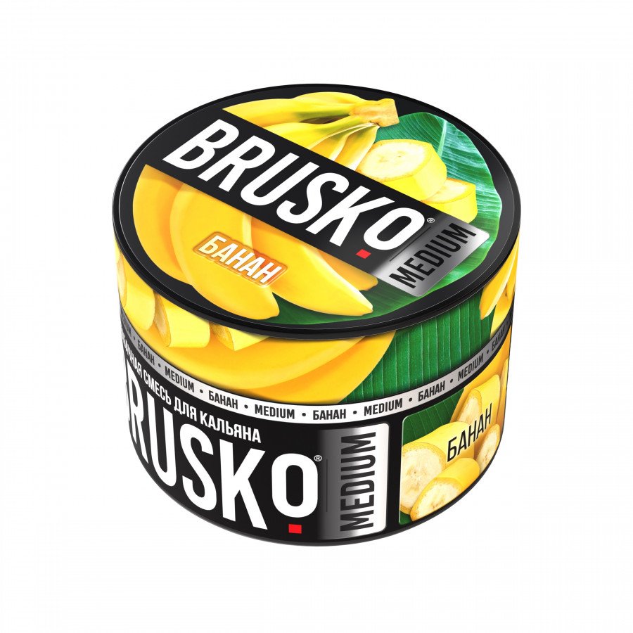 Фото и внешний вид — Смесь для кальяна BRUSKO 50г - Банан