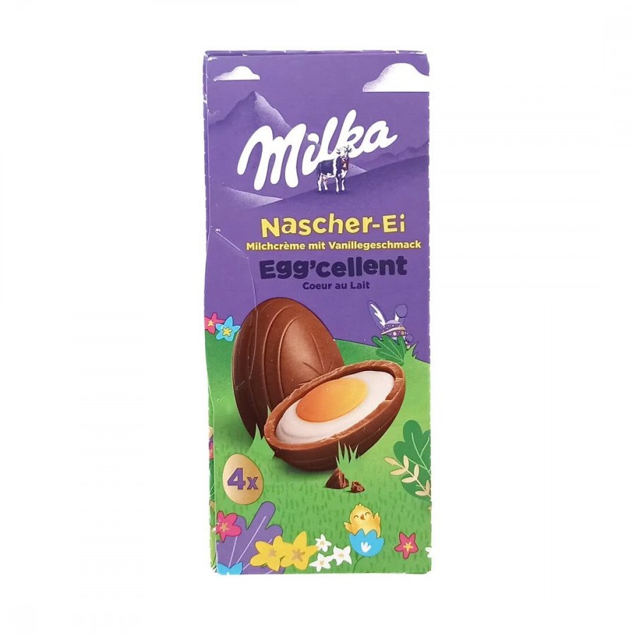 Фото и внешний вид — Милка Шоколадные яйца Eggcellent с начинкой 124г (18шт/уп)