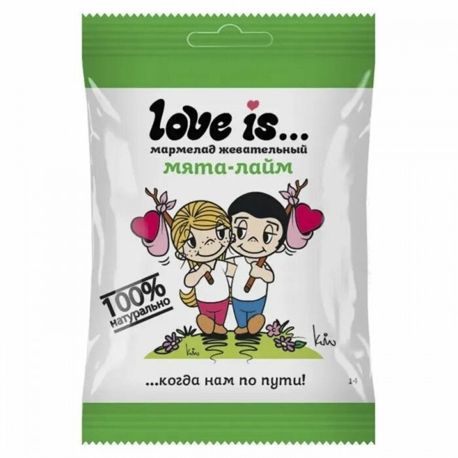 Фото и внешний вид — Мармелад LOVE IS ЖуйМиксик Мята Лимон Лайм 20г (20шт)*8