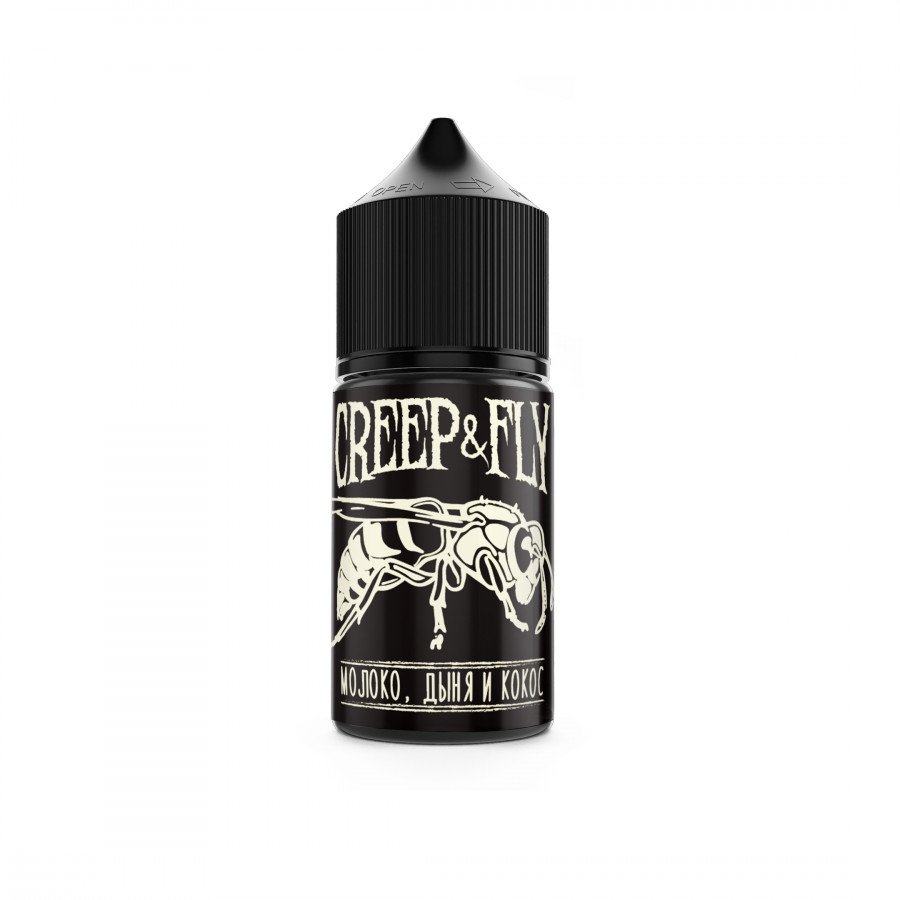 Фото и внешний вид — Жидкость CREEP&FLY SALT - Молоко Дыня Кокос 30мл 0мг