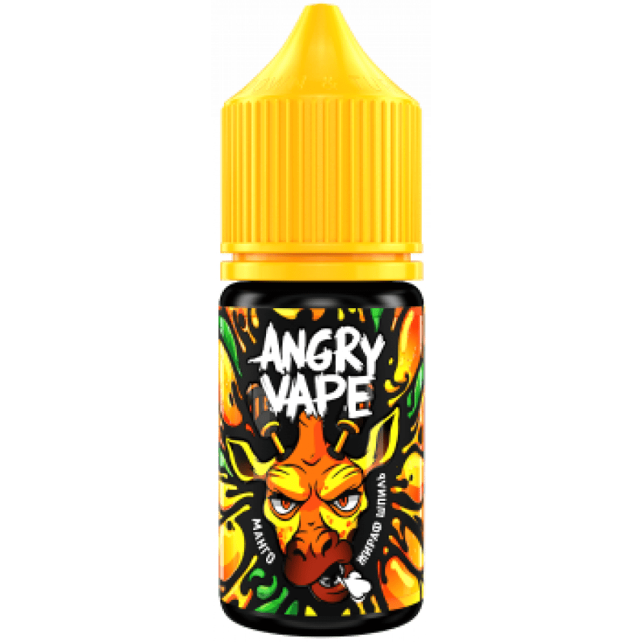 Фото и внешний вид — Жидкость ANGRY VAPE SALT - Жираф Шпиль (Манго) 30мл 20мг