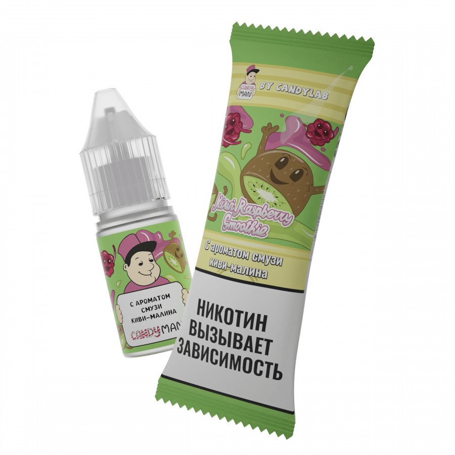 Фото и внешний вид — Жидкость CANDYMAN SALT - Kiwi Raspberry Smoothie (Смузи киви малина) 10мл 15мг