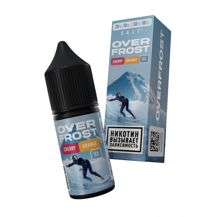 Фото и внешний вид — Жидкость OVERFROST SALT - Cherry Orange Ice (Вишня Апельсин Лед) 30мл 20мг