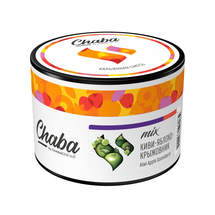 Фото и внешний вид — Смесь для кальяна CHABA 40г - Kiwi Apple Gooseberry (Киви Яблоко Крыжовник)