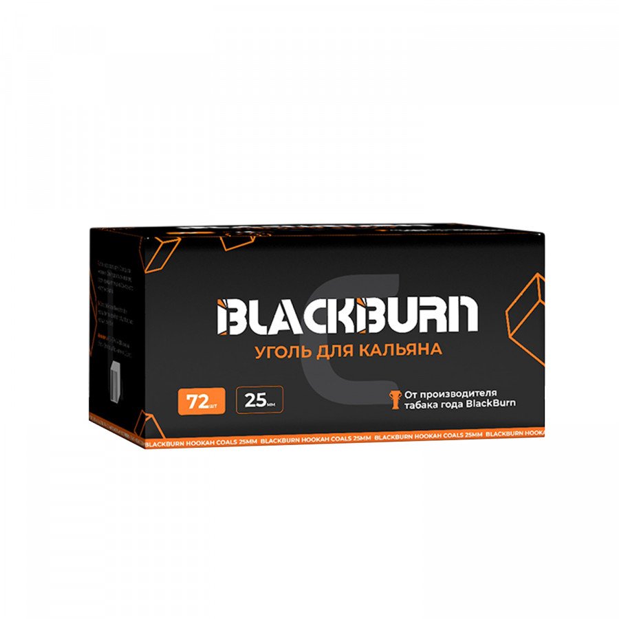 Фото и внешний вид — Уголь BLACKBURN (1кг 25мм 72шт)