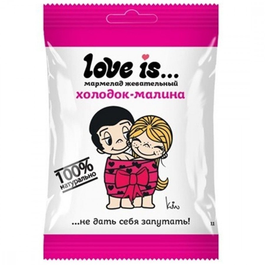 Фото и внешний вид — Мармелад LOVE IS ЖуйМиксик Холодок Малина 20г (20шт)*8